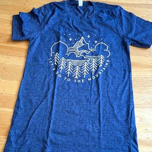 Super soft heathered dark blue Bella-CANVAS tee, new